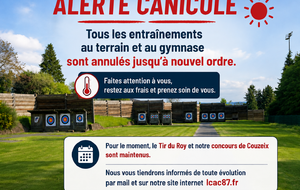 Annulation des entraînements – Alerte canicule