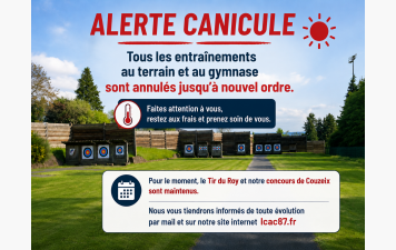 Annulation des entraînements – Alerte canicule